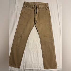 Gap slim tan jeans 30w x 30l